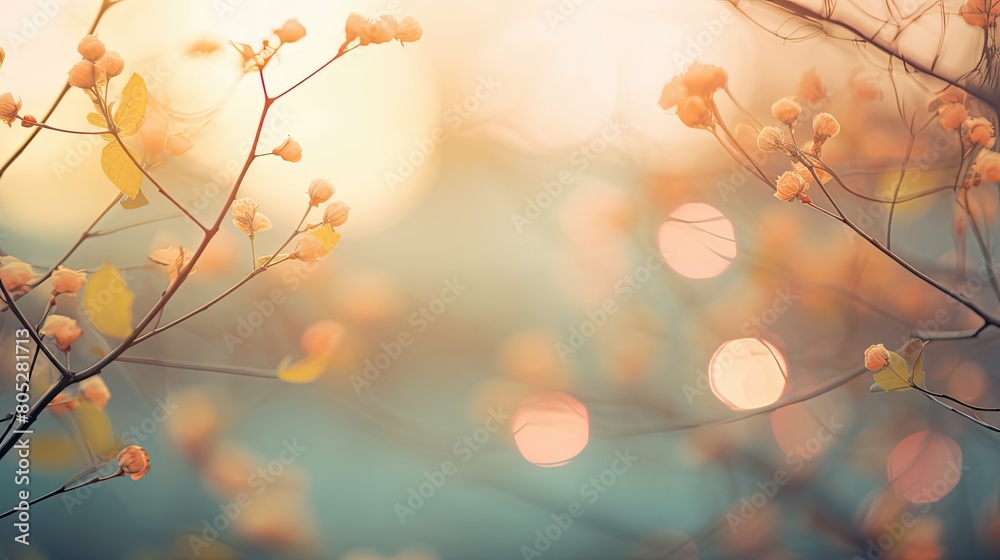 Canvas Prints trees pastel bokeh