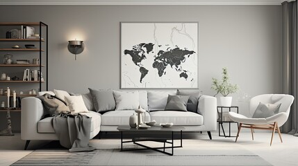 neutral gray map