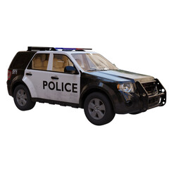 3d render police car with transparent background © Ricardo