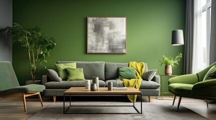 accent green and grey background