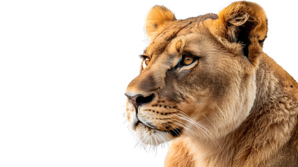 Fototapeta premium Lion isolated on a transparent background, PNG, Ai, High Quality 