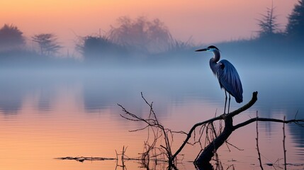 wildlife great blue heron