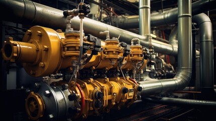 Obraz premium pipes compressor oil and gas