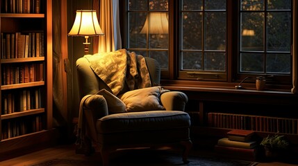 Fototapeta premium soft window light in dark room