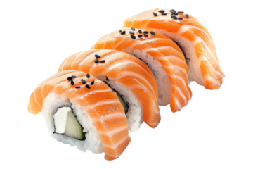 Sake Kama grilled salmon collar isolated on transparent background