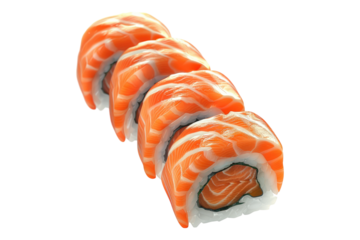 Sake Kama grilled salmon collar isolated on transparent background