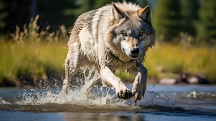 action grey wolf yellowstone