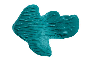 Shiny green brush watercolor painting isolated on transparent background. watercolor png