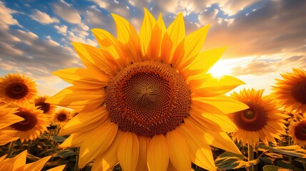 Obraz premium perspective wavy sun