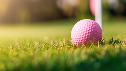 Naklejka premium ball golf pink