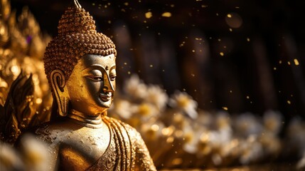 peace buddha golden