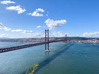 25 April Bridge. Impressive engineering work over the river Tagus. © iLopezBa