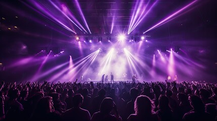 enthusiastic purple stage lights