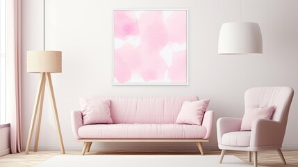 Fototapeta premium vibrant pink watercolour