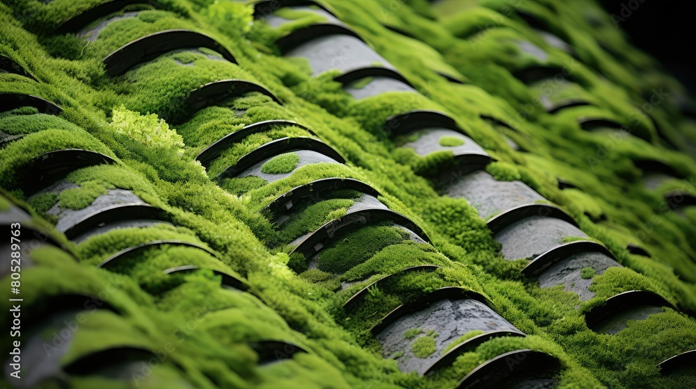 Wall mural textures algae roof