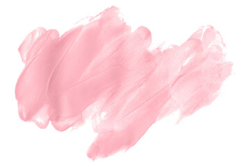 Shiny pink brush watercolor painting isolated on transparent background. watercolor png