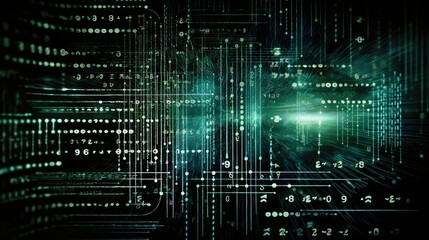 Obraz premium code technology numbers