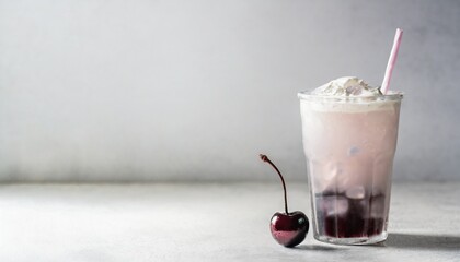 サクランボと生クリームたっぷりのフラペチーノ