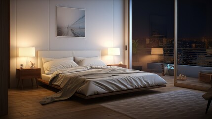 diffused blurred apartment interior design