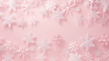 shades pink snowflake background
