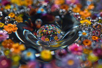 The vibrant ecosystem within a single drop of water, highlighting the microscopic diversity that sustains life 