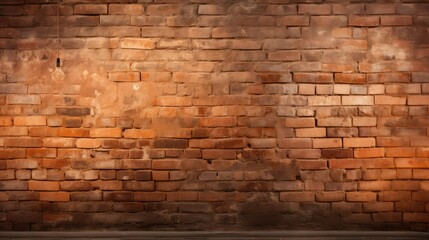 warm brick wall with light