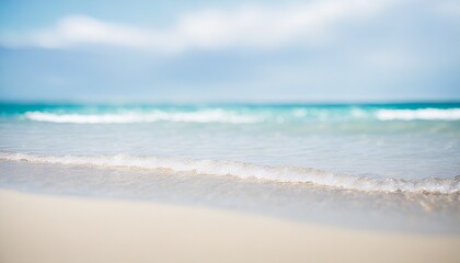 美しい海の砂浜　波打ち際の風景