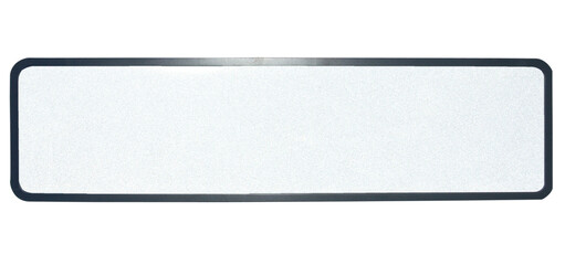 Plaque d’immatriculation cadre vide avec bordure, fond blanc 
