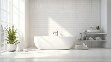Fototapeta premium interior blurred white interiors