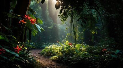 sunlight dark jungle