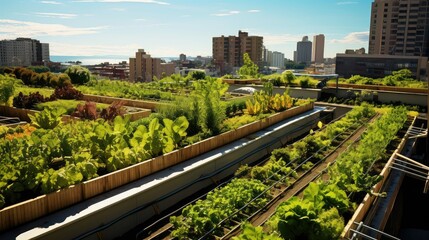 Fototapeta premium rooftop agriculture urban