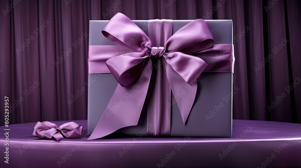 Sticker gift ribbon purple