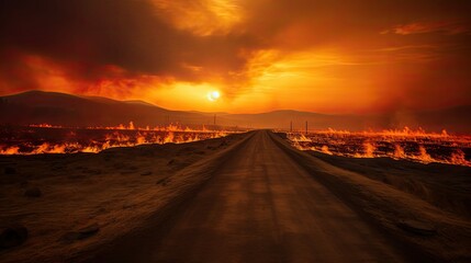 Fototapeta premium scorching burning sun