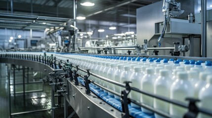 bottles factory milk production