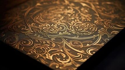 shimmering dark gold foil