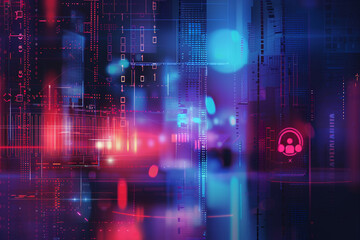 Vector art of encrypted personal details, emphasizing data privacy in a futuristic setting, abstract background 
