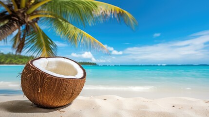 sandy summer coconut background