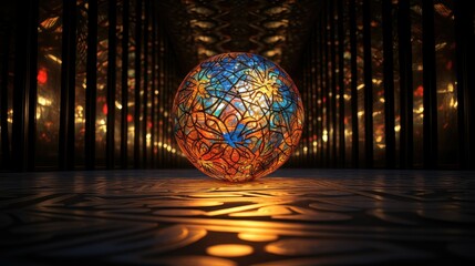 Fototapeta premium glow sphere of light