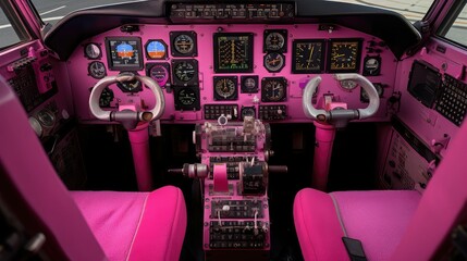 controls airplane pink