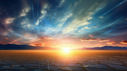 Obraz premium landscape light network