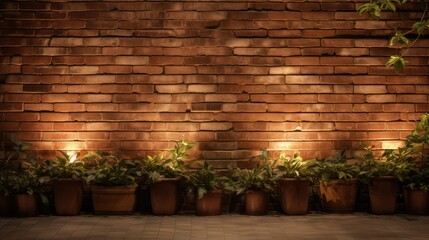 small brick wall lights