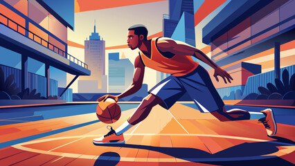 basketball player plays at the championship