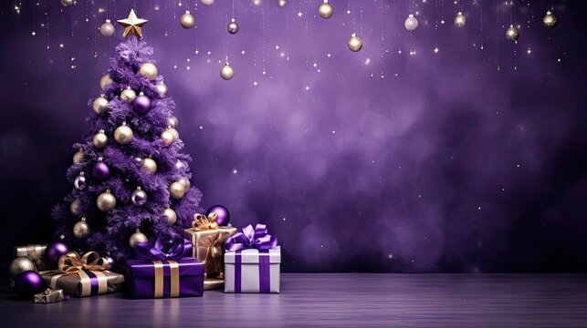 elegant purple christmas background
