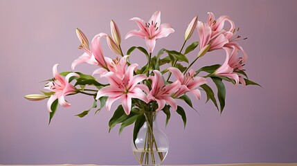 bouquet pink lillies