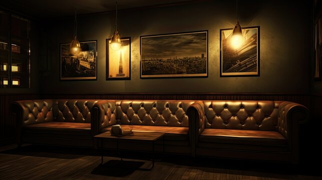 illuminated couch club lighting