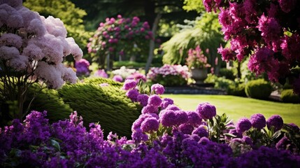 Obraz premium foliage purple green floral