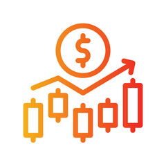 stock market gradient icon