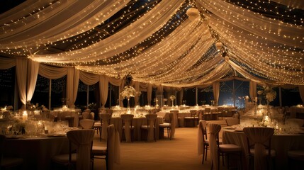 venue fairy lights background