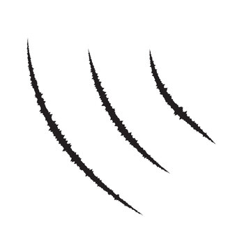 recommend clip art: Bear paw claw marks, scratches of animal attack