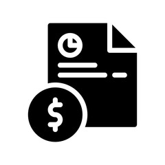 financial report glyph icon